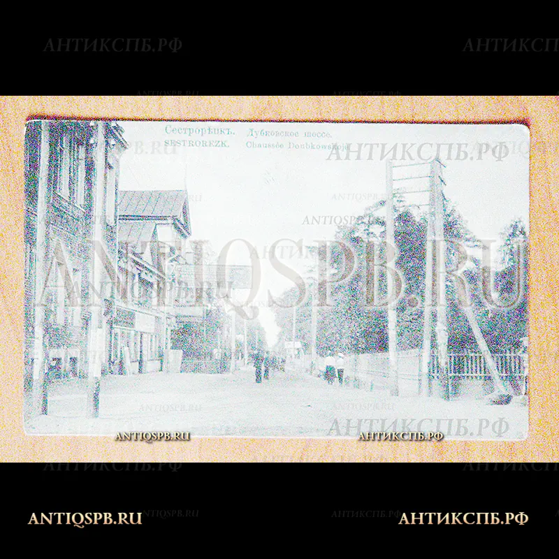 Открытка старинная. Почтовая карточка. Carte Postale. "Сестрорецк. Дубковское шоссе". Россия. Нач. ХХ века. №5693